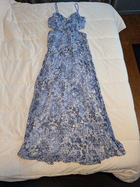 Express Blue Maxi Dress with Cutout detail Small